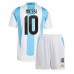 Argentina Lionel Messi #10 Hjemmedraktsett Barn Copa America 2024 Korte ermer (+ Korte bukser)